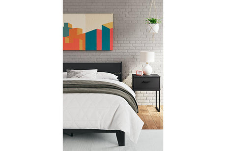 Socalle Black Full Panel Platform Bed by Ashley at Eve Furniture