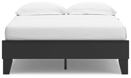 Socalle Black Full Platform Base Bed by Ashley at Eve Furniture