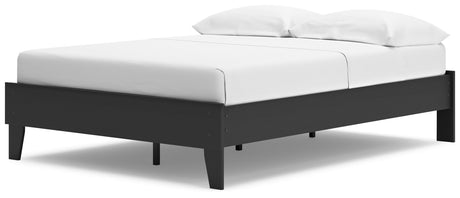 Socalle Black Full Platform Base Bed by Ashley at Eve Furniture
