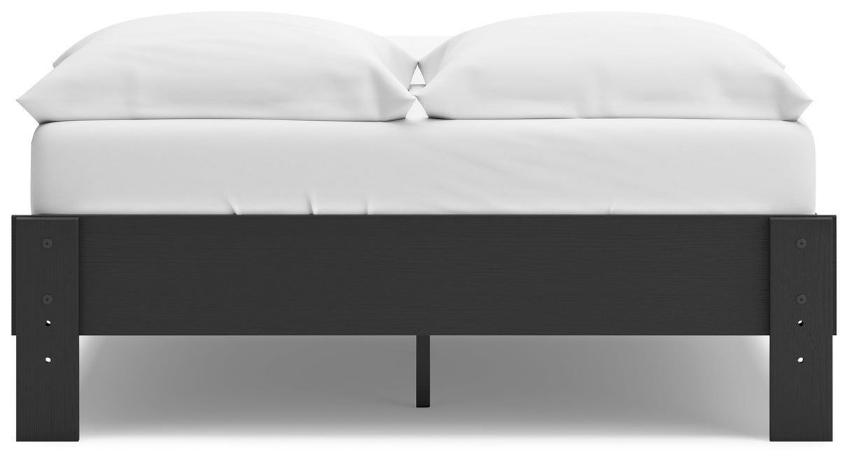 Socalle Black Full Platform Base Bed by Ashley at Eve Furniture