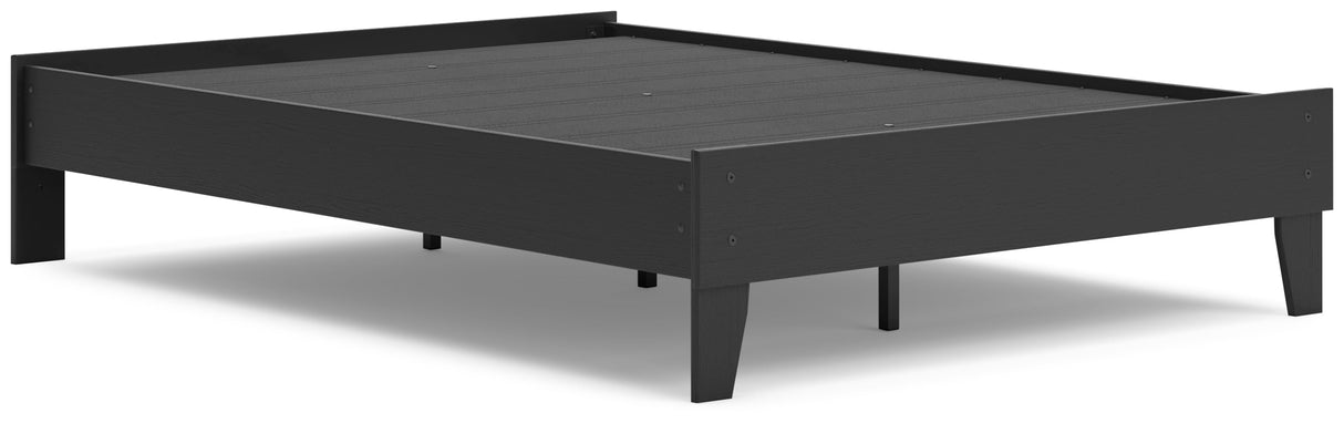 Socalle Black Full Platform Bed