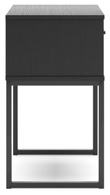 Socalle Black Nightstand by Ashley at Eve Furniture