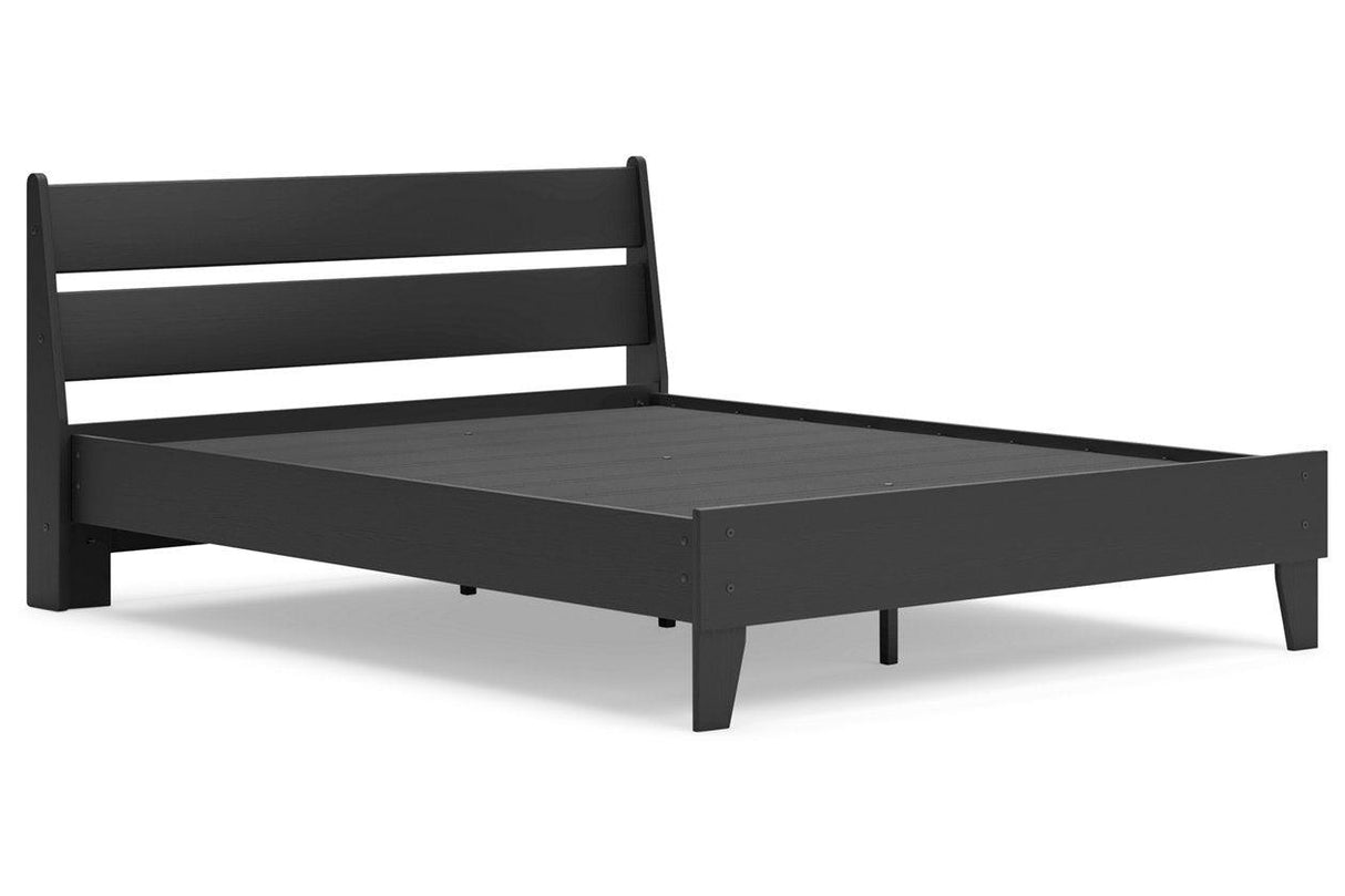 Socalle Black Queen Panel Platform Bed by Ashley at Eve Furniture