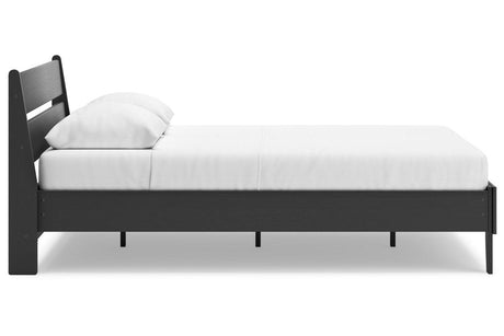 Socalle Black Queen Panel Platform Bed by Ashley at Eve Furniture