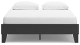 Socalle Black Queen Platform Base Bed by Ashley at Eve Furniture