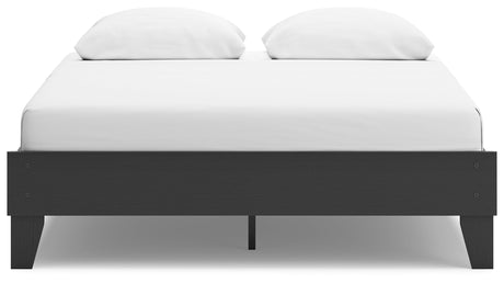Socalle Black Queen Platform Base Bed by Ashley at Eve Furniture
