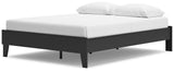 Socalle Black Queen Platform Bed