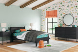 Socalle Black Twin Panel Platform Bed by Ashley at Eve Furniture