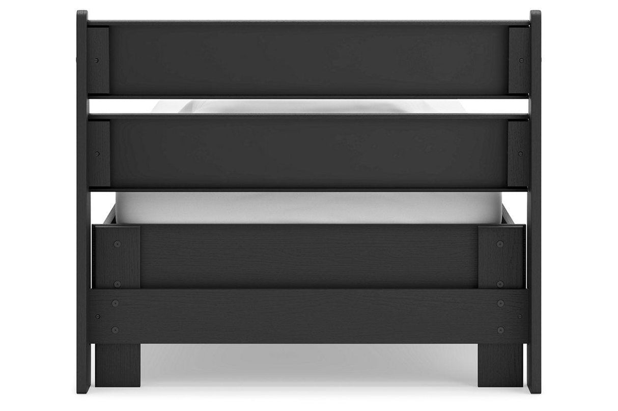 Socalle Black Twin Panel Platform Bed by Ashley at Eve Furniture