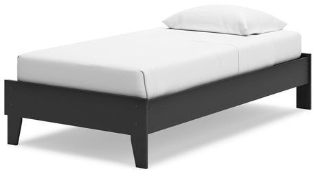 Socalle Black Twin Platform Bed