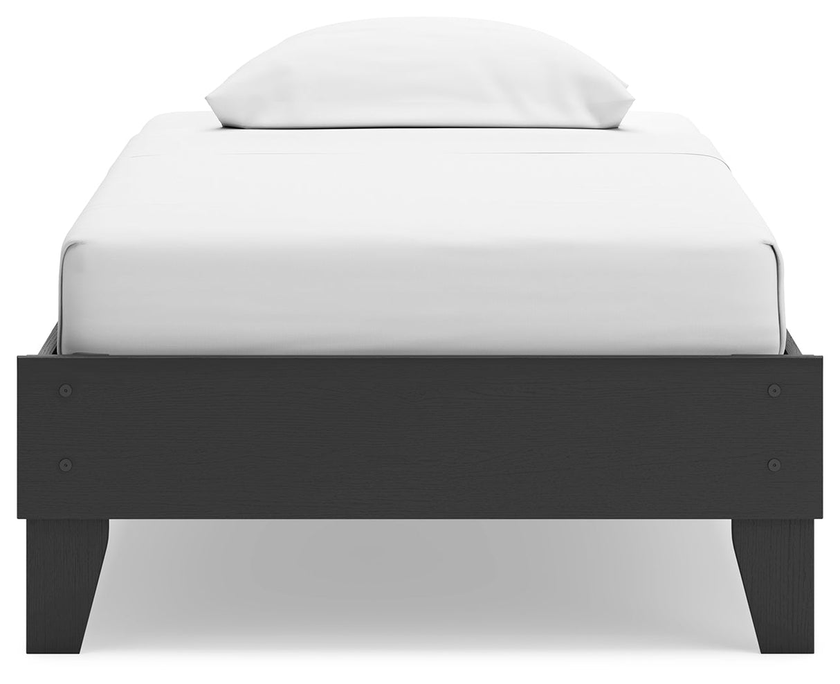 Socalle Black Twin Platform Bed