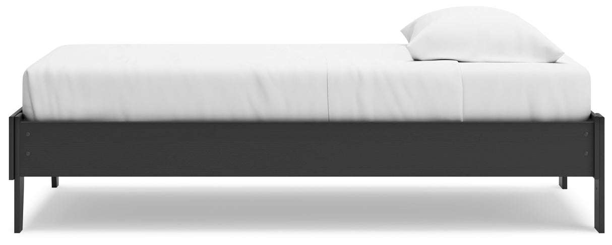 Socalle Black Twin Platform Bed