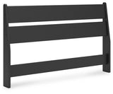 Socalle Full Panel Headboard with 2 Nightstands in Black by Ashley at Eve Furniture