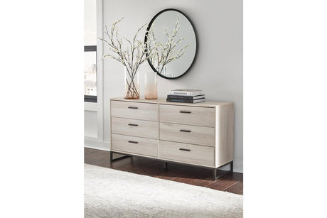 Socalle Light Natural Dresser by Ashley at Eve Furniture