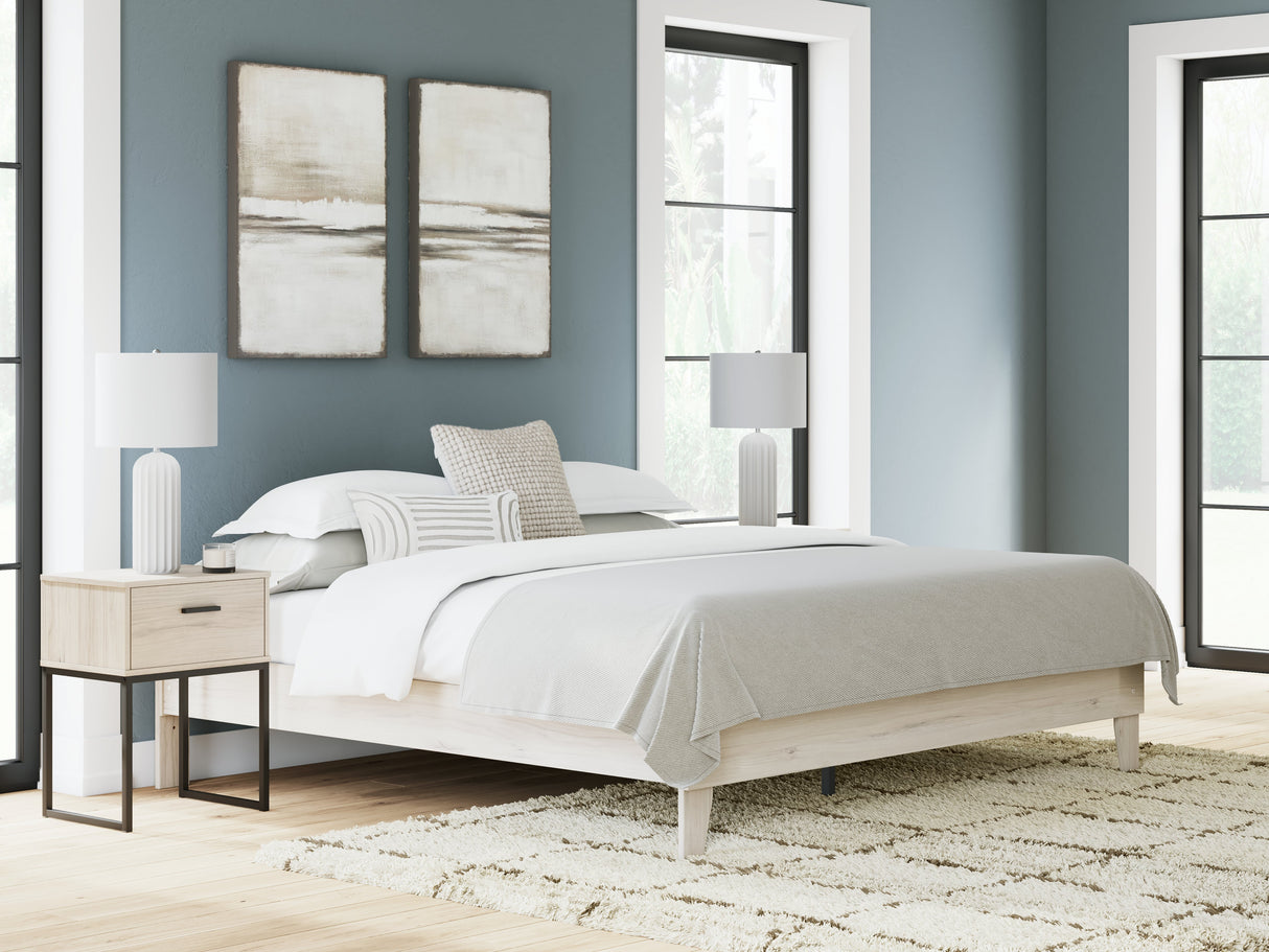 Socalle Light Natural King Platform Bed by Ashley at Eve Furniture