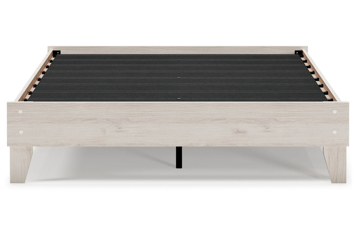 Socalle Light Natural Queen Platform Base Bed by Ashley at Eve Furniture