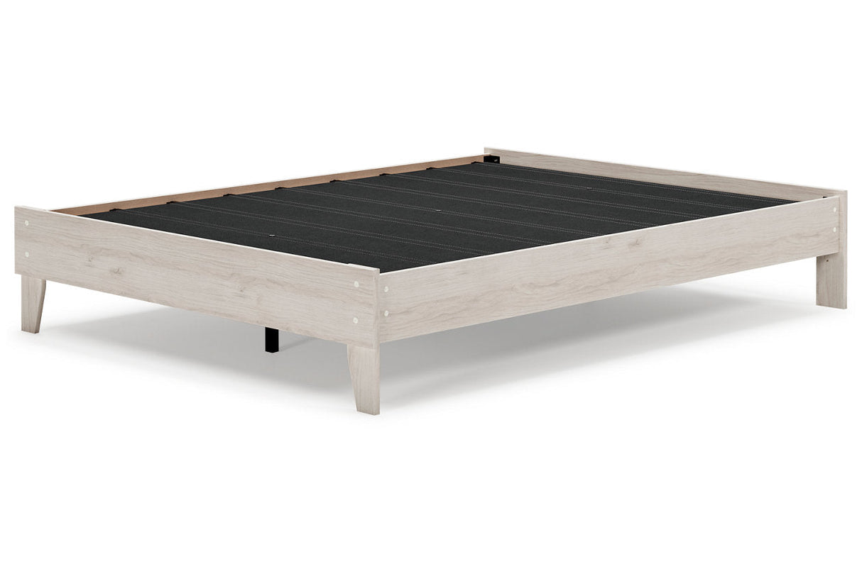 Socalle Light Natural Queen Platform Base Bed by Ashley at Eve Furniture