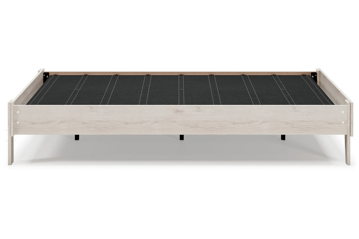 Socalle Light Natural Queen Platform Base Bed by Ashley at Eve Furniture