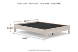 Socalle Light Natural Queen Platform Base Bed by Ashley at Eve Furniture