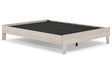 Socalle Light Natural Queen Platform Base Bed by Ashley at Eve Furniture