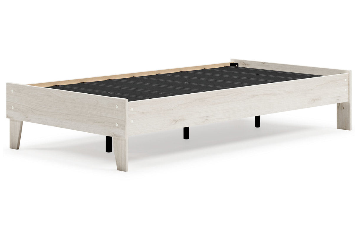 Socalle Light Natural Twin Platform Base Bed by Ashley at Eve Furniture