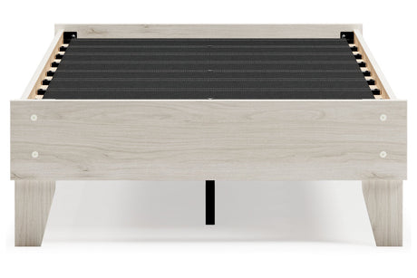 Socalle Light Natural Twin Platform Base Bed by Ashley at Eve Furniture