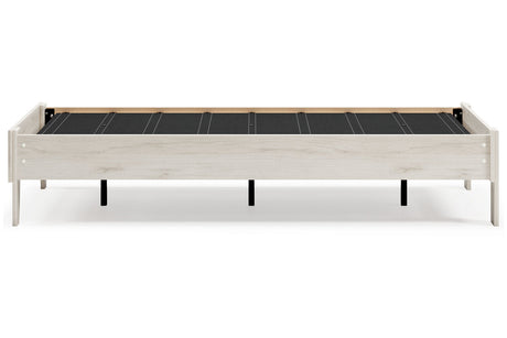 Socalle Light Natural Twin Platform Base Bed by Ashley at Eve Furniture