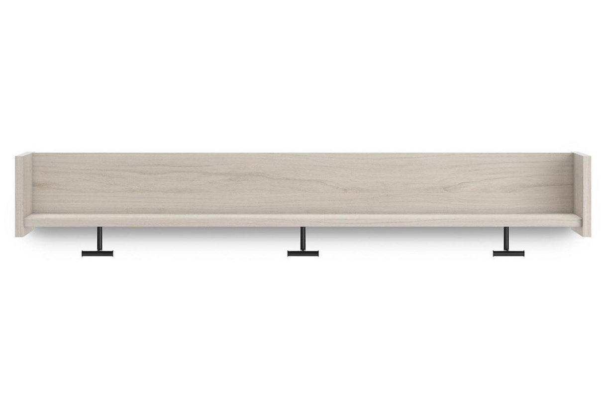 Socalle Light Natural Wall Mounted Coat Rack with Shelf by Ashley at Eve Furniture