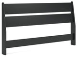 Socalle Queen Panel Headboard with 2 Nightstands in Black by Ashley at Eve Furniture