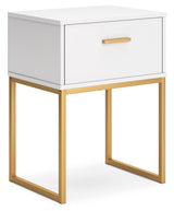 Socalle Queen Panel Headboard with 2 Nightstands in Two-tone by Ashley at Eve Furniture