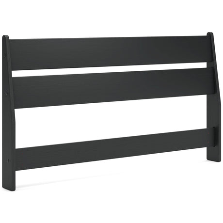 Socalle Queen Panel Headboard with Dresser and Nightstand in Black by Ashley at Eve Furniture