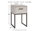 Socalle Queen Platform Bed with 2 Nightstands in Light Natural by Ashley at Eve Furniture