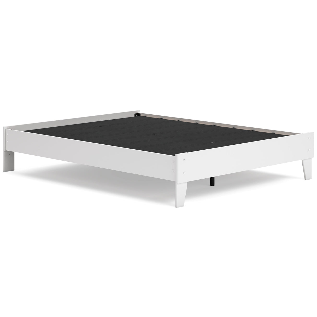 Socalle Queen Platform Bed with 2 Nightstands in Two-tone