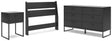 Socalle Twin Panel Headboard with Dresser and Nightstand in Black by Ashley at Eve Furniture