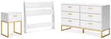 Socalle Twin Panel Headboard with Dresser and Nightstand in Two-tone