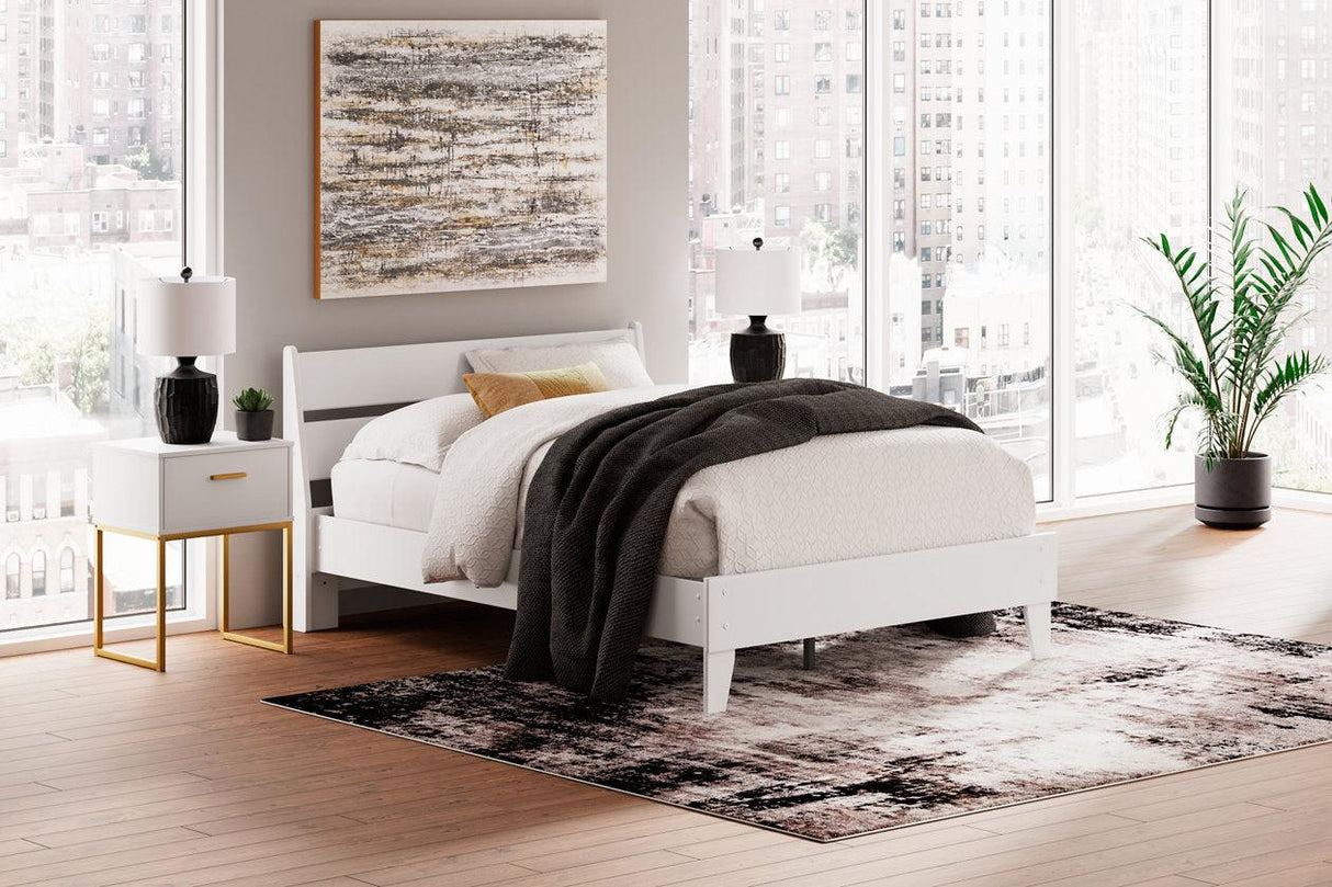 Socalle Two-tone Full Panel Platform Bed by Ashley at Eve Furniture