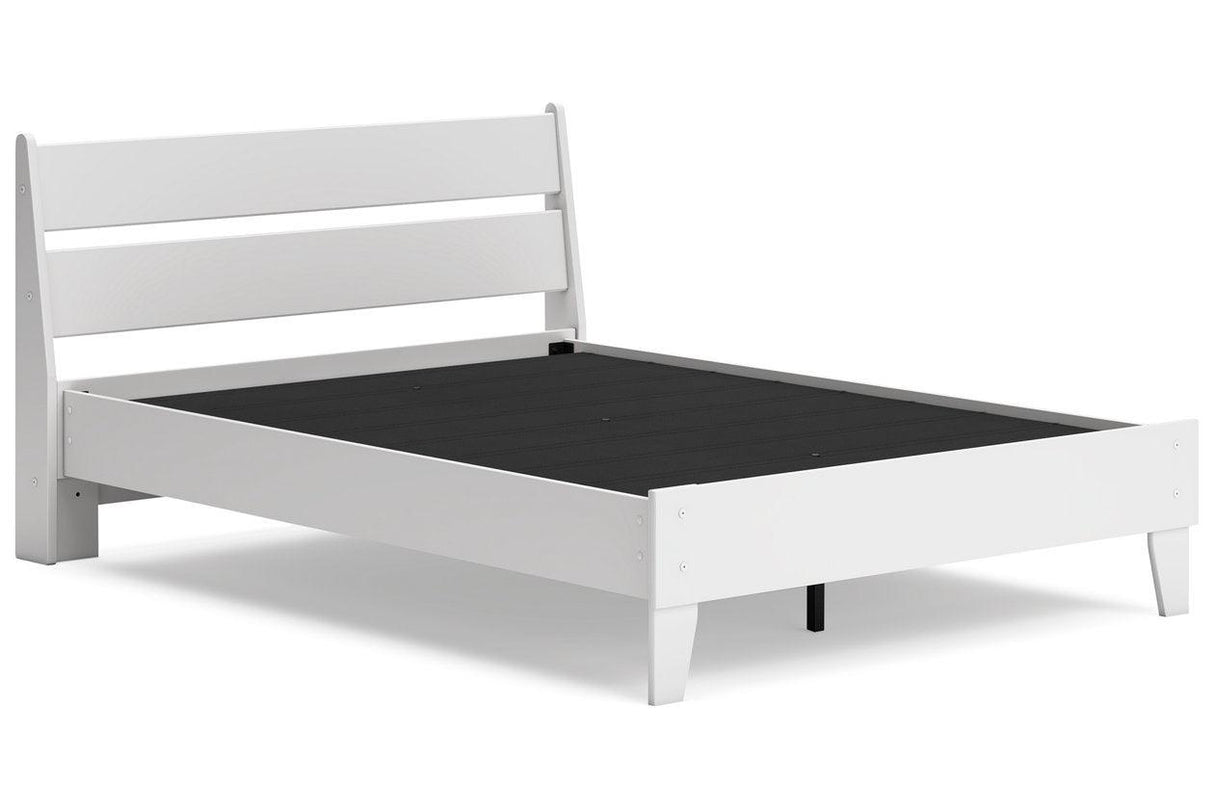 Socalle Two-tone Full Panel Platform Bed by Ashley at Eve Furniture
