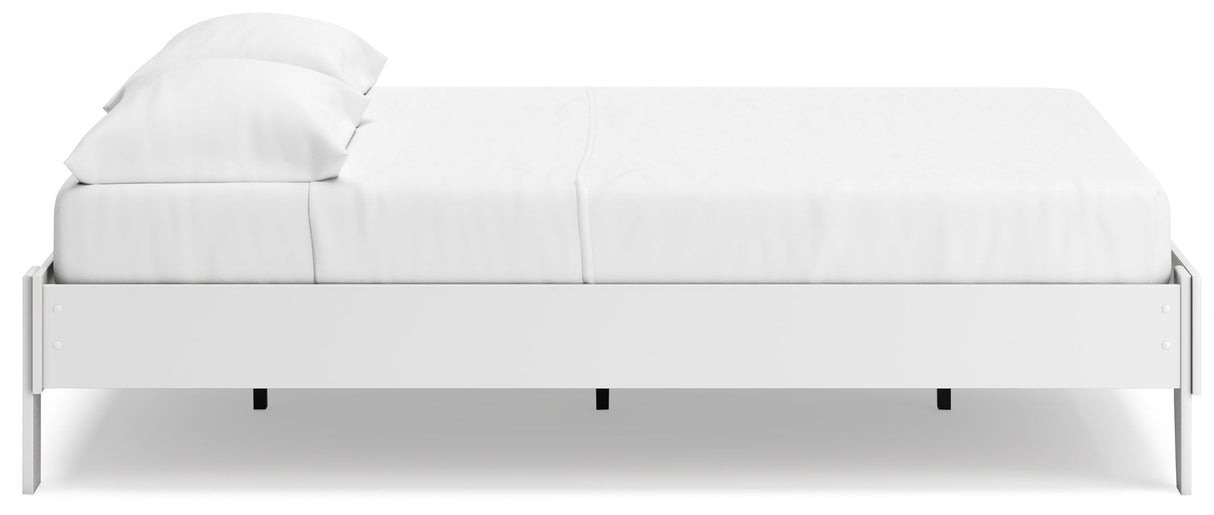Socalle Two-tone Queen Platform Base Bed by Ashley at Eve Furniture