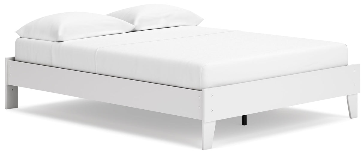 Socalle Two-tone Queen Platform Base Bed by Ashley at Eve Furniture