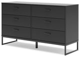 Socalle Black Dresser by Ashley at Eve Furniture