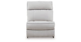 Social Pointe Pearl/Ash 7-Piece Reclining Sectional with Storage Consoles by Ashley at Eve Furniture