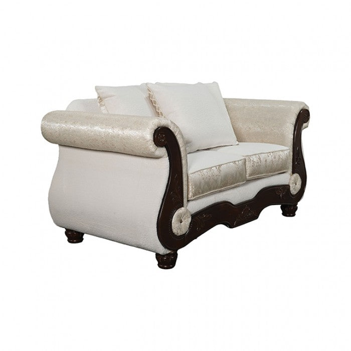 Sodaro Ivory Loveseat by Furniture of America at Eve Furniture