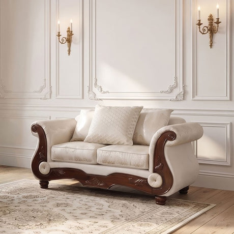 Sodaro Ivory Loveseat by Furniture of America at Eve Furniture