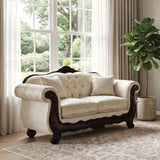 Sodaro Ivory/Dark Cherry 2- Piece Living Room set by Furniture of America at Eve Furniture