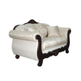 Sodaro Ivory/Dark Cherry 2- Piece Living Room set by Furniture of America at Eve Furniture
