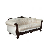 Sodaro Ivory/Dark Cherry 2- Piece Living Room set by Furniture of America at Eve Furniture