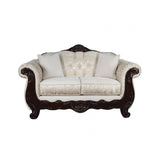 Sodaro Ivory/Dark Cherry 2- Piece Living Room set by Furniture of America at Eve Furniture