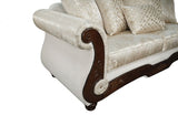 Sodaro Ivory/Dark Cherry Living Room Set by Furniture of America at Eve Furniture