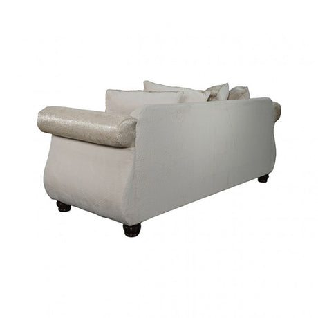 Sodaro Ivory/Dark Cherry Sofa by Furniture of America at Eve Furniture