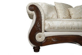 Sodaro Ivory/Dark Cherry Living Room Set by Furniture of America at Eve Furniture